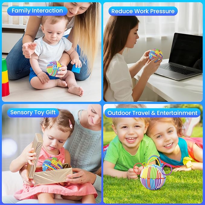 Upgraded 3D Sensory Activity Ball with 25 Strings