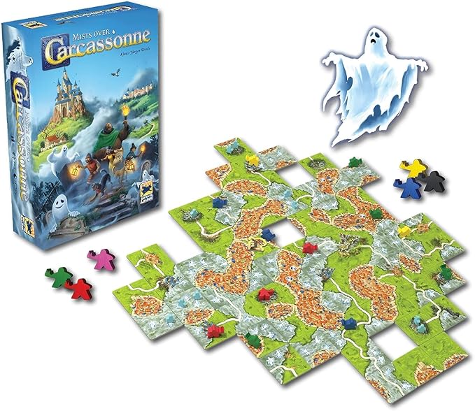 Mists Over Carcassonne Board Game | Territory Building Strategy Game | Cooperative Family Game for Kids and Adults | Ages 8+ | 1-5 Players | Average Playtime 45 Minutes | Made by Z-Man Games