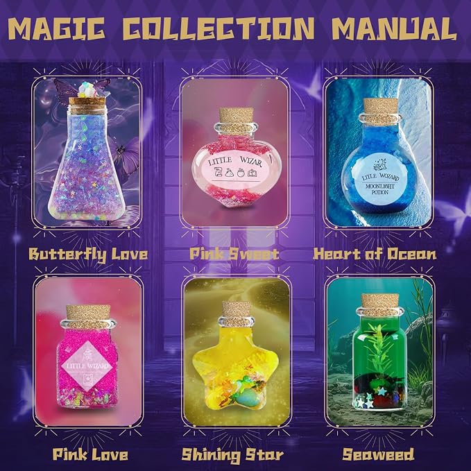 Magic Potion Kit for Kids - 22 Mixed Fairy Potion Bottles, Art Craft & Decoration Toys for Girls Ages 6 7 8 9 10 12+ Year Magical Workshop Kit for Boys Girls Birthday Party Gift, Christmas