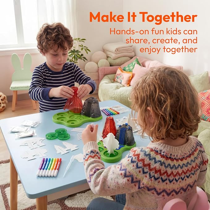 JOVA Klever Kits Crystal Land Growing Lab- Craft Kits for Kids Aged 8+ Science Gifts with 6 Unique Natural Elements and Light-Up Base, STEM Activities Birthday Gift