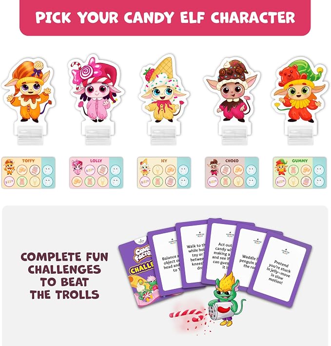 Candy Factory Board Game for Kids 4-6 Year Old & Family, No Reading Needed | Fun beginner-friendly adventure in the land of candy, candy-themed educational toy for family game night & classroom