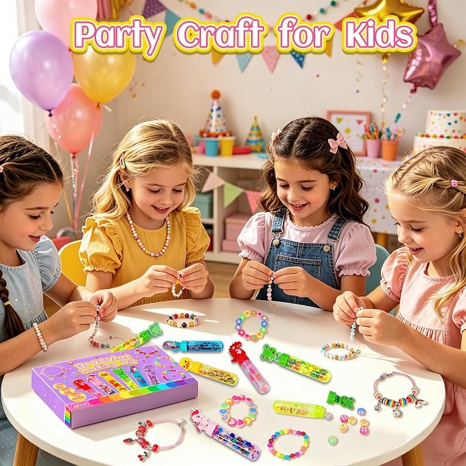 leitait 12 Pack Bracelet Wands,Charm Bracelet Jewelry Making Kit,Arts Crafts for Kids,Unicorn Party Favors Supplies,Goodie Bags Stuffers,Classroom Prizes,Birthday Gifts for Girls Ages 4-8 Years Old