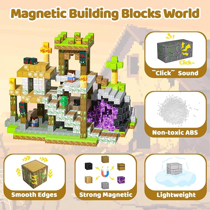 Magnetic Blocks, 100PCS Toys Building Cube Birthday Gifts for Kids | Magnetic Cubes, 0.8 inches Building Blocks, STEM Construction Toys Christmas Birthday Gifts for Kids Boys Girls
