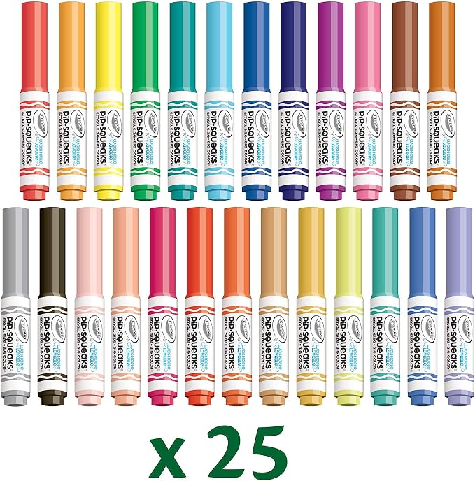 Crayola Pip-Squeaks Washable Marker Set (65ct), Coloring Set, Drawing Art Supplies for Kids, Spring Craft Kit, Travel Activity, Gifts for Kids
