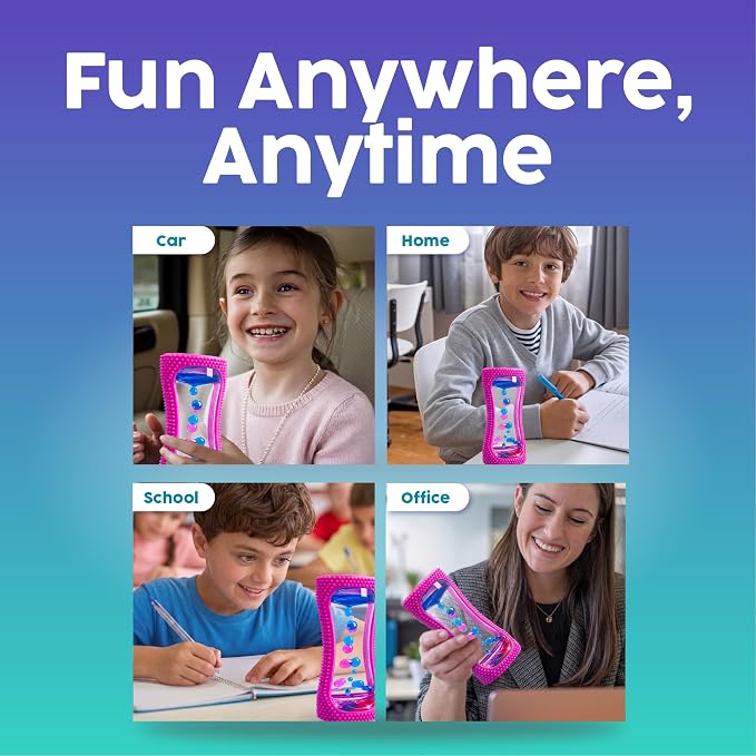 BUNMO Liquid Motion Bubbler Sensory Toy for Kids & Adults – Gentle Fidget Toy for Mindfulness – Stimulating Visual Sensory Experience – Colorful Bubble Fidget Timer for Desk & Travel - Purple