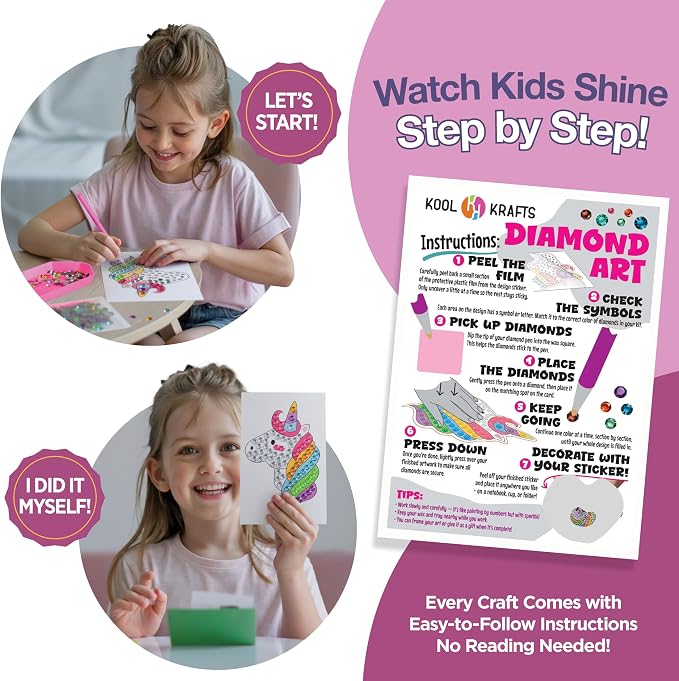 20 Arts & Crafts Kit for Girls – The Surprise Craft Box, All-Inclusive DIY Craft Set with 20 Fun Projects, Individually Packaged, Easy Step-by-Step Instructions, Creative Activity Gift for Kids