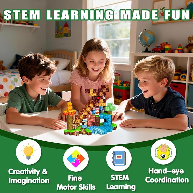 Magnetic Blocks, 100PCS Toys Building Cubes Gifts for Kids Ages 3+ | Magnetic Cubes, 0.8 inches Building Blocks, STEM Construction Toys Christmas Birthday Party Gifts for Kids Boys Girls