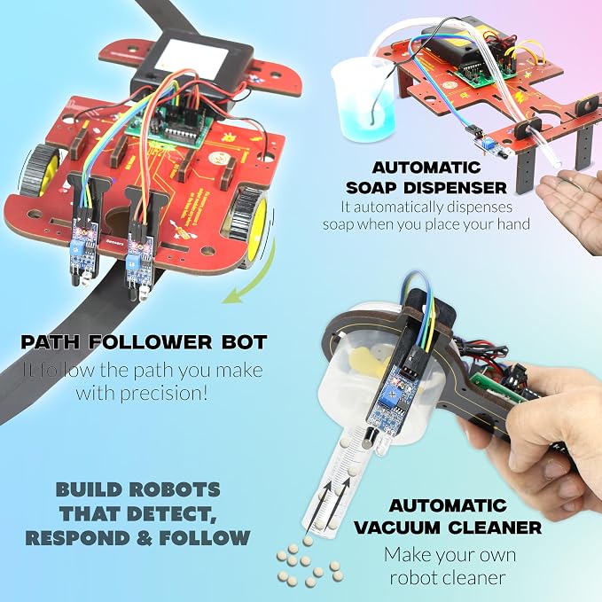 ButterflyEdufields 40in1 STEM Robotics Kits for Kids 8-12 Years | DIY Robots Projects for Kids with Electronics Board & Sensors | Best Educational Homeschooling Gift for 8 10 12 Years | 100+ Parts | 100+ Parts | Engineering Science Kit | Build 40 Robot...