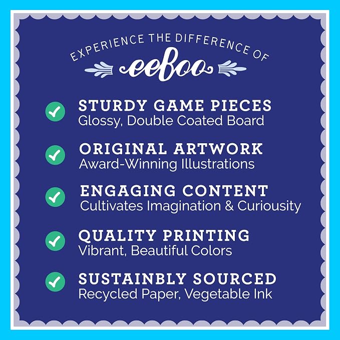 eeBoo Life on Earth Memory & Matching Game, Ages 3+, 1-4 Players | Introduces global flora & fauna. Sharpens recognition, concentration & memory skills. Includes 48 tiles, 24 pairs