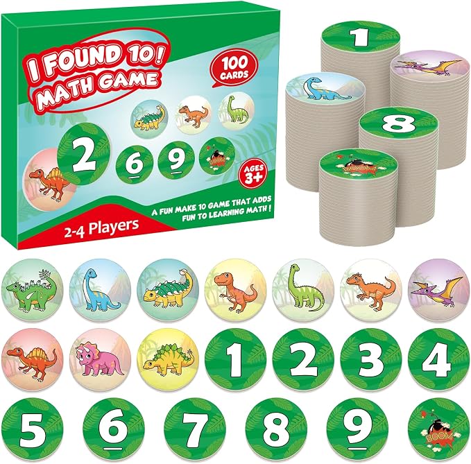 Aizweb Math Games for Kids,Addition & Subtraction Games,Educational Learning Games for Boys and Girls Ages 4 5 6,Counting Homeschool Classroom Travel Indoor Outdoor