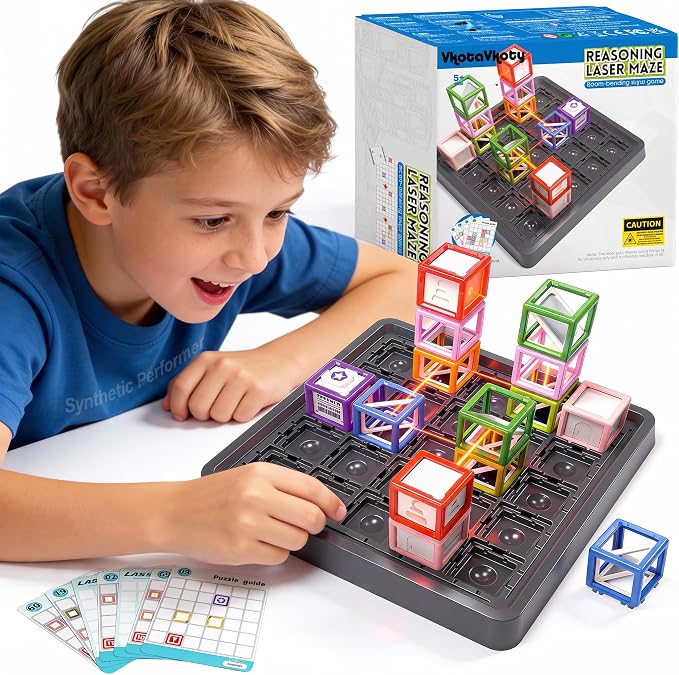 2026 New Laser Maze Reasoning Game, STEM Toys for Boys Ages 8-13 | Laser Maze Game, Science STEM Kits for Ages 8-14, Board Games for Kids 8-12, Games for 10 Year Old Boys Gifts for 10 Year Old