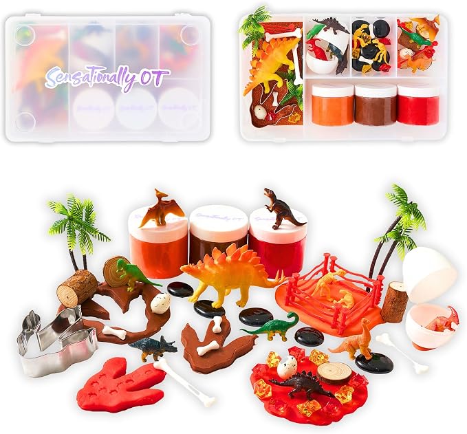 Ultimate Dinosaur Play Dough Kit (3 Jars) – Perfect for Ages 3-8
