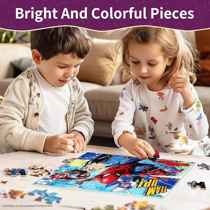 Kids Puzzles Ages 3-8, 60 Pieces Piece Jigsaw Puzzles in Metal Box, Educational Learning Toys for Boys and Girls, Premium Puzzle Games