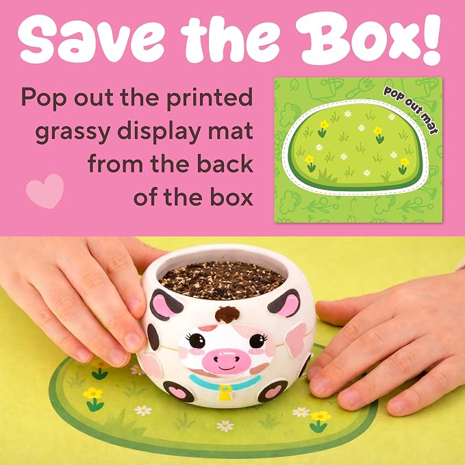 Creativity for Kids Plant-a-Pet Barnyard Pig Kit | Decorate, Plant & Grow Your Own Pet | Chia Seed Gardening Craft | Spring Crafts & Screen-Free Kids Activity (Ages 6+)