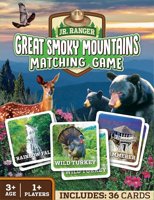 Masterpieces Officially Licensed National Parks Great Smoky Mountains Picture Matching Card Game for Kids and Families