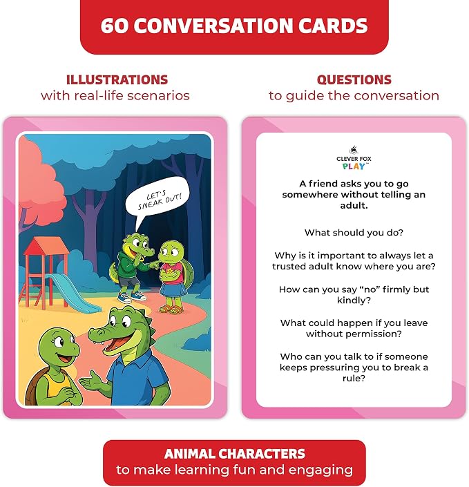 Who What Why Safety Conversation Cards for Kids, SEL Game, Ages 4+ | Emergency awareness, decision-making, communication, critical thinking, speech therapy, social skills and counseling
