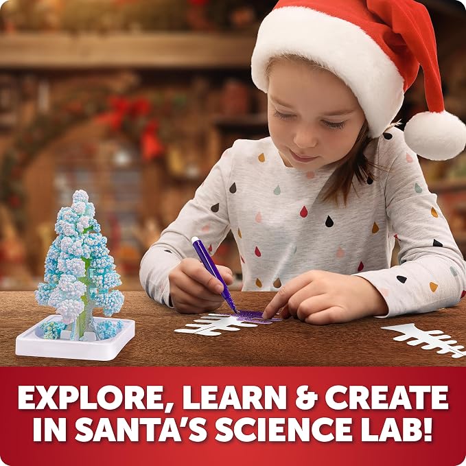 Blue Marble Santa's Christmas Science Workshop Kit for Kids Ages 8+ | 5 Holiday Science Experiments, 20 Bonus Activities, Christmas STEM Learning, Hands-On Projects, Stocking Stuffers