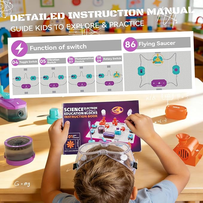 STEM Science Circuit Exploration Kit for Kids | 450+ DIY Project, Educational STEM Toy, Christmas Birthday Gift for Age 6+