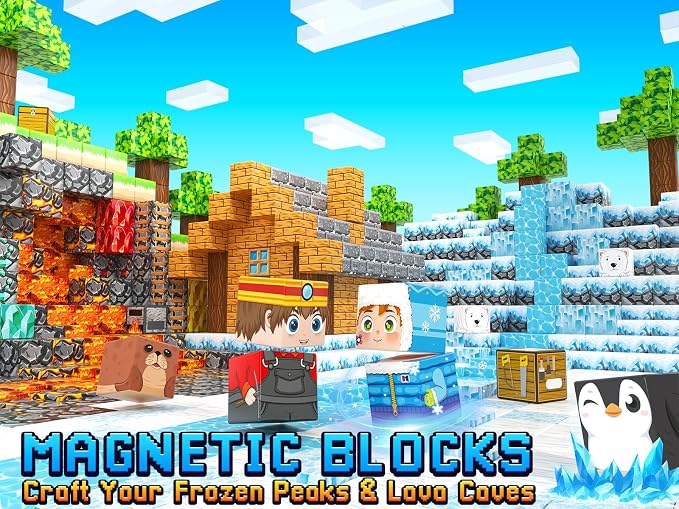 Magnetic Blocks - 200PCS 0.8“ Building Blocks STEM Toys for Boys Girls Kids | Sensory STEM Magnetic Toys for Kids, Mine Magnet World Craft Cubes Set, Birthday Gift for Boys Girls Ages 3-5 5-7 8-12