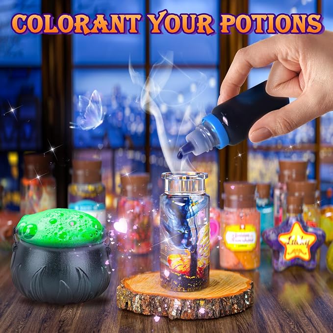 Potion Kits for Kids, Magic Mix Potion Set for Kids Ages 6-12, Mystery Potion Making Art & Craft Gift Toy for Christmas, Halloween & Birthday