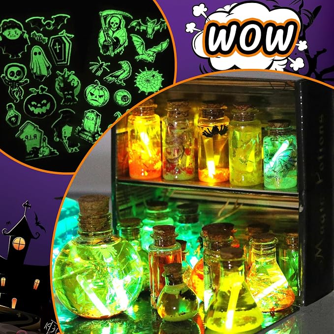 LDomet Magic Potions Craft Kit for Kids - Mix 20 Glow Witch Potion Bottles, Fairy Magic Potions Making Kit - Christmas Decorations Birthday Gifts for Girls Boys 6 7 8 9 10+