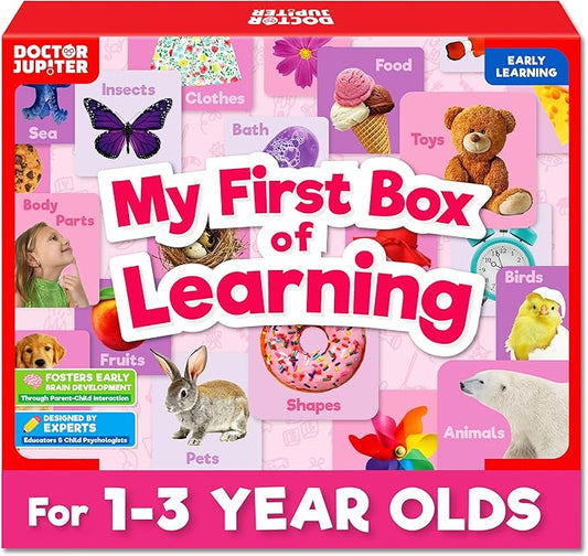 Doctor Jupiter Girls' First Box of Learning Toy Set for Kids Ages 1-3 Year Old | My First Box of Learning, Toddler Educational Activities, Birthday Gift Ideas for Girls Ages 1,2,3, Learning Toy Set