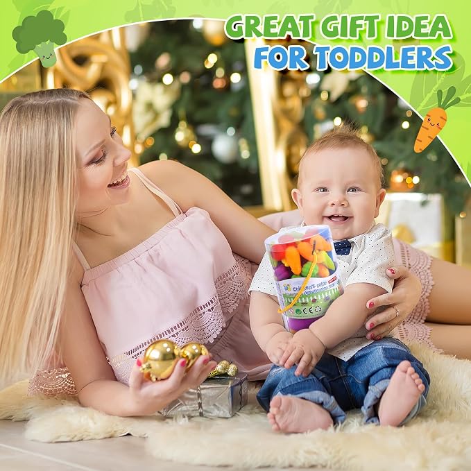 TSYAN Montessori Vegetable Color Sorting & Counting Sensory Toys