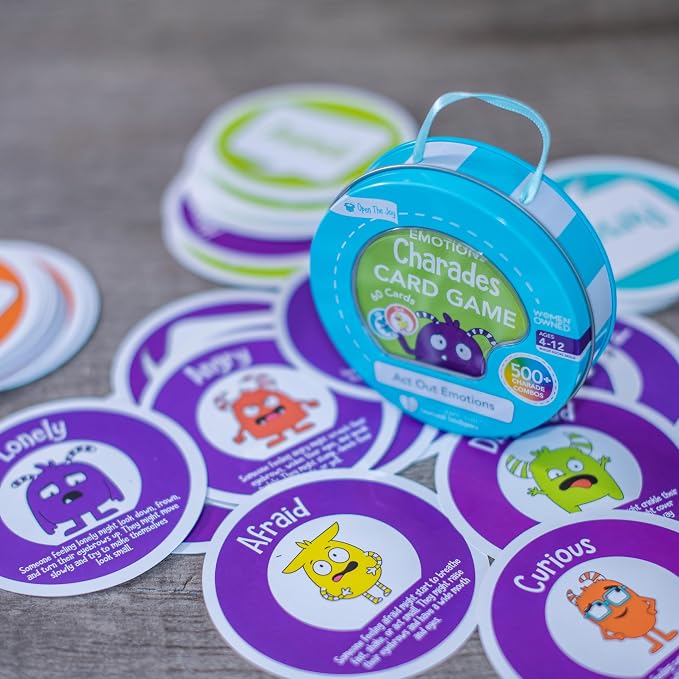 Open The Joy Emotions Charades Card Game – Kids Feelings Family Fun