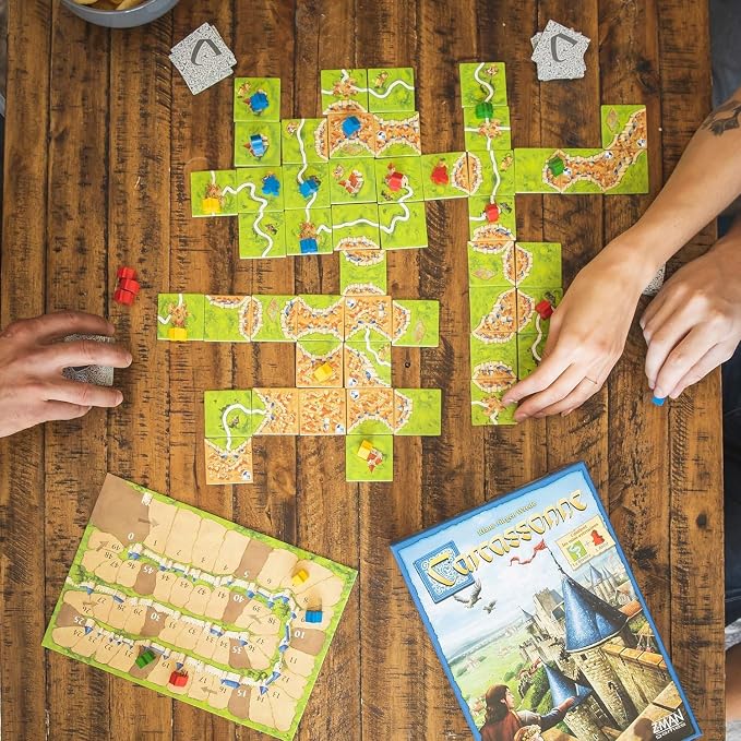 Carcassonne Board Game - Classic Tile Placement Strategy, Medieval Adventure for Adults & Families, Adult Board Games, Family Fun, Kids 8-12, 2-5 Players Ages 7+, 35 Minute Playtime