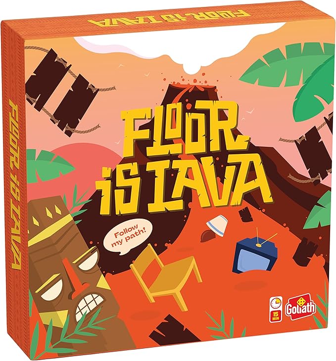 Goliath The Floor is Lava! Game for Kids Ages 4+ Interactive Classic Board Games | Don't Step in the hot Lava Indoor and Outdoor for Kids | Original Edition