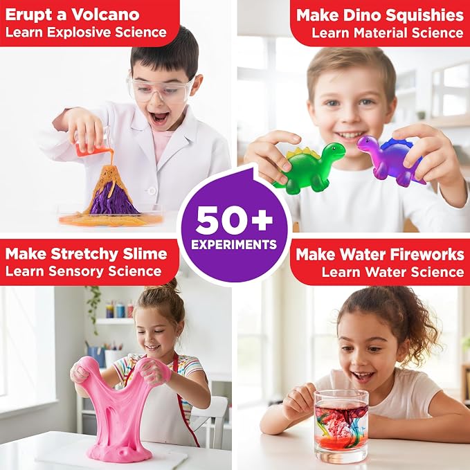 Doctor Jupiter Amazing Science Gift Set for Kids Ages 4+, Birthday Gift | Set of My First Science Kit & Brain Craft Pixel Art Kit, 150+ Activities, Birthday Gift for Boys, Girls Ages 5,6,7,8 STEM Toy
