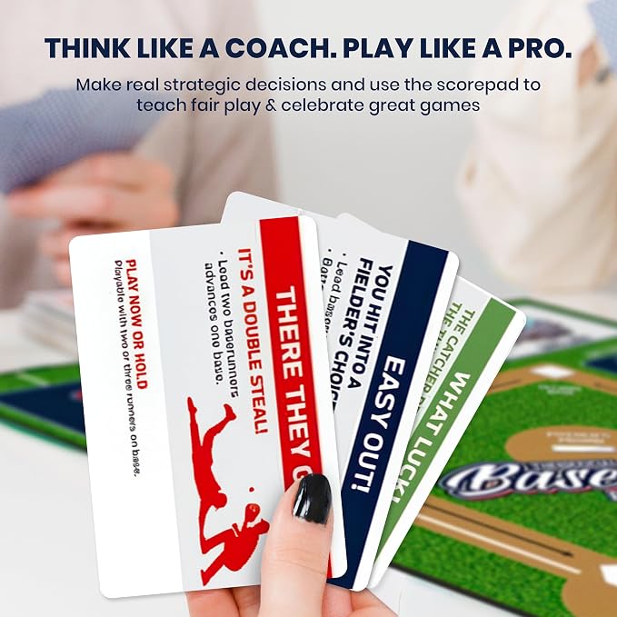 MasterPieces Baseball Dice Board Game - Realistic Gameplay, Family Fun for Adults & Kids, 2-8 Players, Ages 6+