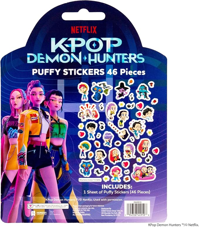 Horizon Group USA Puffy Sticker Playset for Kids, Kpop Demon Hunters