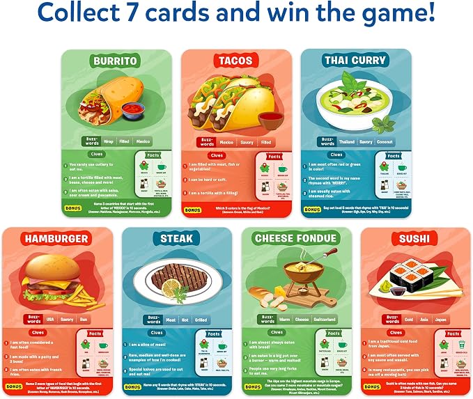 Skillmatics Guess in 10 Foods Around The World - Card & Trivia Game | Educational Travel Toys for Boys and Girls, Board Games, Geography & History, Gift for Kids Ages 8 & Up