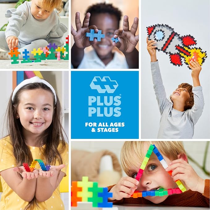 PLUS PLUS 240 Piece Pearl Mix - Mini Waffle Blocks, Classroom Must Haves | STEM Toys, Sensory Bin Fillers, Occupational Therapy Tools, Gifts for Boys & Girls, Christmas Stocking Stuffers for Kids