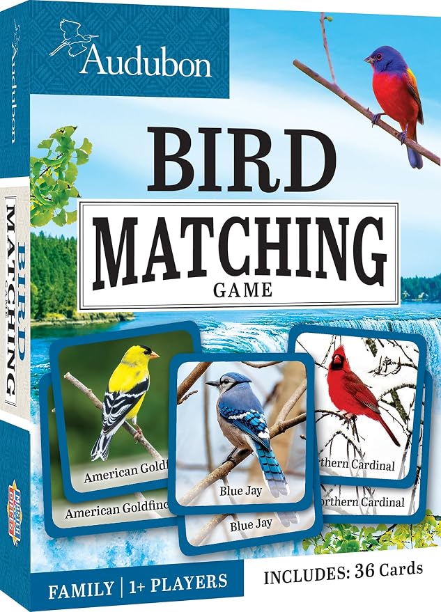 Masterpieces Officially Licensed Audubon Picture Matching Card Game for Kids and Families