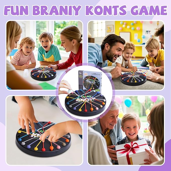 Brainy Knots Rope Untangling Game, 3 Level Logic Puzzle for Kids & Adults | 3 Level Rope Puzzle for Logic, STEM Learning, Screen Free Family Play, Travel, Classrooms & Gifts; Storage Bag Included