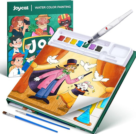 JoyCat Paint with Water Coloring Books for Toddlers (Occupations) | Watercolor Painting Set for Kids Ages 3-5 & 4-8, Arts & Crafts Drawing Activity Travel Toy, Birthday Gifts for Boys & Girls
