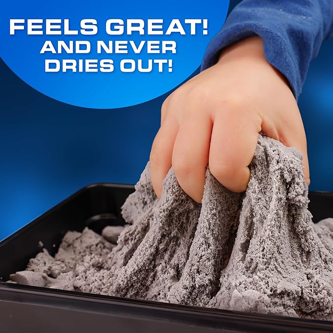 NASA Moon Sand Sensory Play Kit with Tray and Space Molds for Kids | 1.5 Lbs. of Moldable Sand, Space Molds, Astronaut Figure, Play Tray, Shovel, NASA Sticker, Sensory STEM Activity