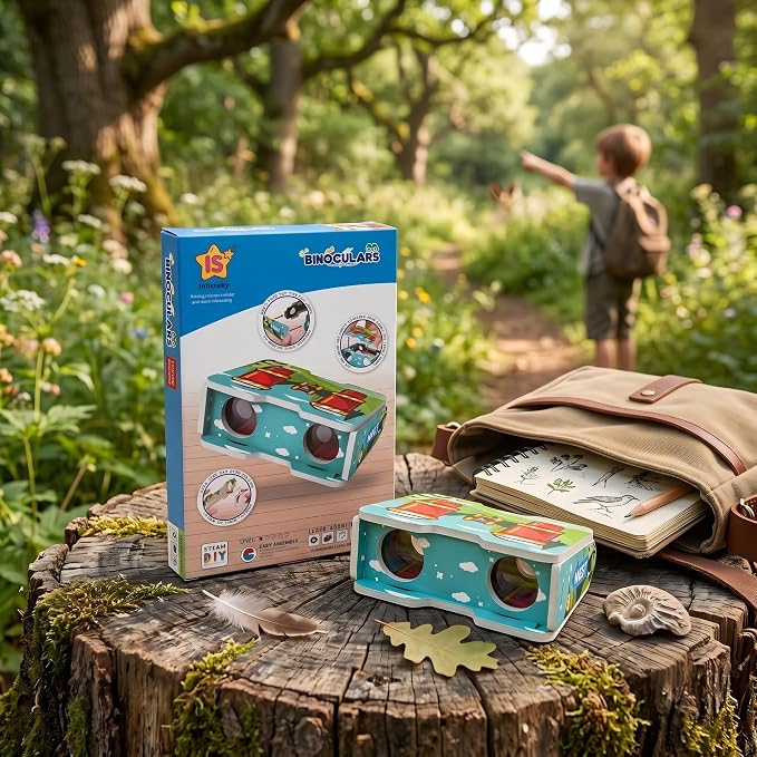 STEM DIY Binoculars Kit - Build & Explore Optics, Astronomy | Build a real working binoculars! Explore convex & concave lenses. Perfect for budding astronomers. Hands-on physics fun!