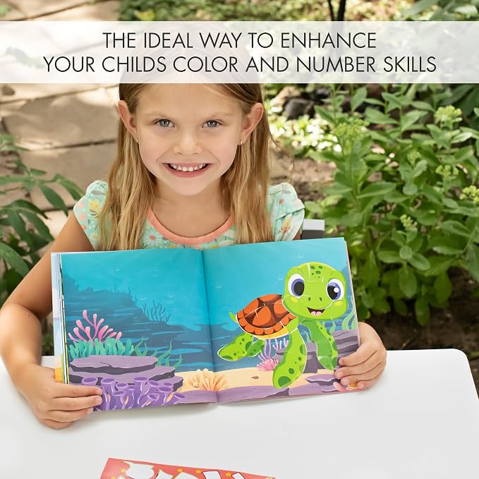Fun Paint with Sticker Books for Kids Set of 2 - Activity for Ages 4-8 | Entertaining Sticker Activity with Vibrant Themes Keeps Kids Busy - Puzzle to Learn Shapes and Numbers at Home or Travelling