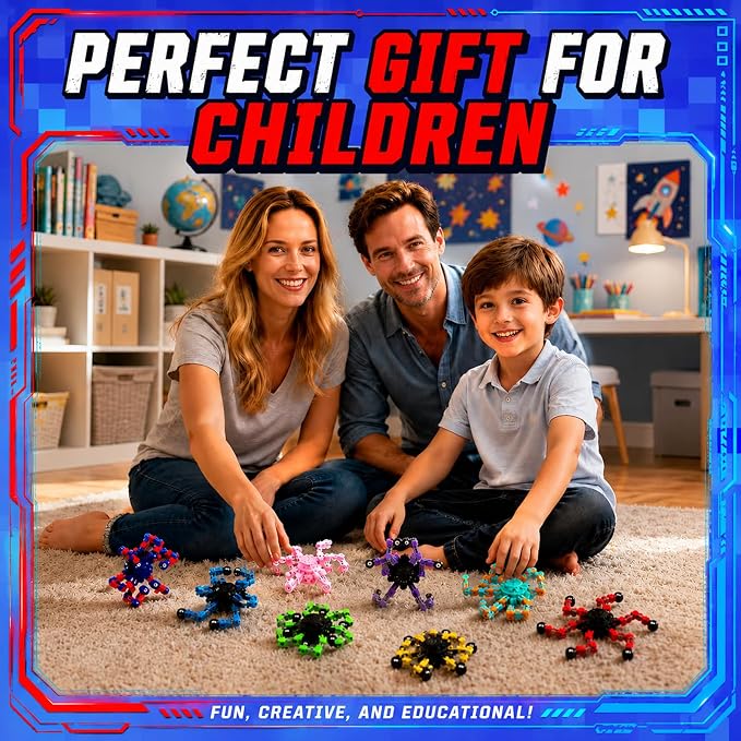 9PCS Transformable Fidget Spinners, Sensory Fidget Deformable Chain DIY Robot Spinner Sensory for Boys, Fidget Toys for Party Favors Travel Toys