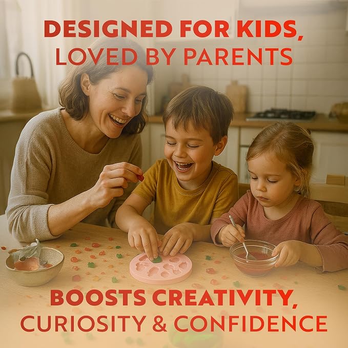 Playz Edible Candy Making Kit for Kids Age 8-12 Years Old with 40+ Fun | Science Experiments, DIY Chemistry kit for kids Rock, Gummy, Chocolate, hard candy maker, STEM Toys/gift for Girls and Boys