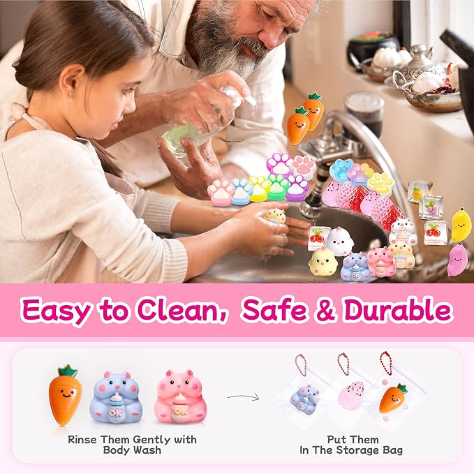 30Pack Taba Squishy Toys Kit-Squishies Fidget Squeeze Toys-Squishy Fun Box
