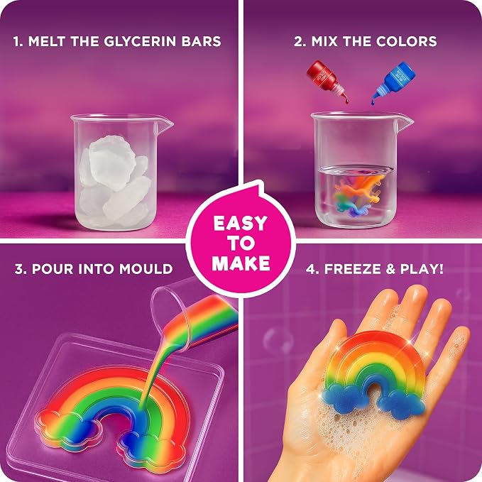 Doctor Jupiter Glow in The Dark - Princess Soap Making Kit for Kids Ages 6+ | Princess Toys, Birthday Gift Ideas for Girls 6,7,8,9,10 Year Olds, Science Kits for Kids Ages 5-7-8-12, STEM Toys, DIY Craft