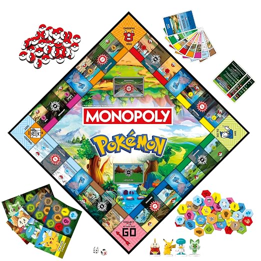Monopoly Pokémon Edition Board Game | Ages 8 and Up | 2 to 4 Players | Kids Games for Pokémon Fans | Fun Family Games| 45 Mins. Avg.