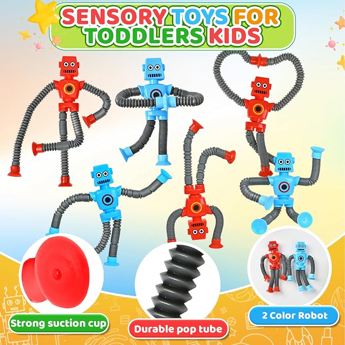 12Pack Sensory Autism Toys for Tollder Kids, Airplane Travel Road Trip Restaurant Toy for Age 3-5 5-7 Fidget Classroom Must Have Treasure Prize Autistic ADHD Easter Basket Stuffers Gifts