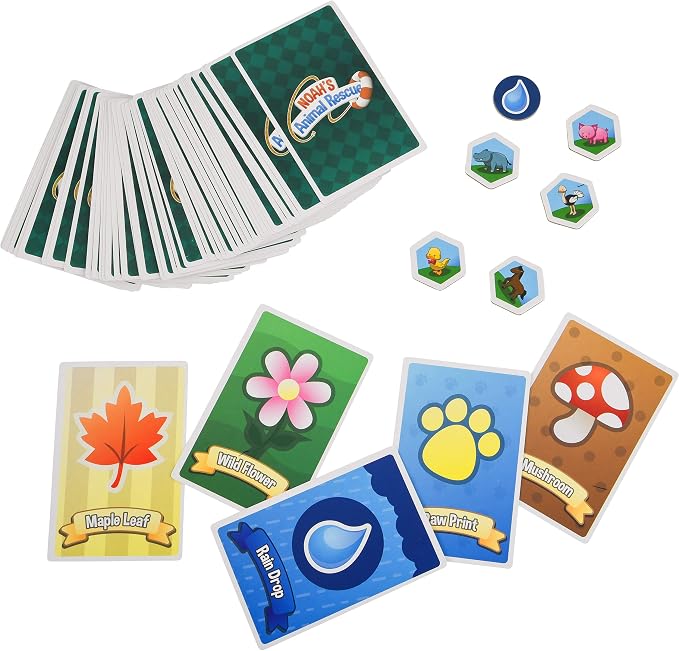 Noah's Animal Rescue Cooperative Bible Board Game for Kids Ages 4 and Up | No reading required, easy to learn. Bible-story theme, kids work together to rescue animals. Perfect for family game night.