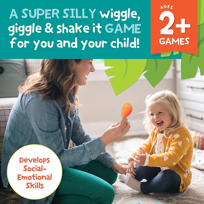 Peaceable Kingdom Deluxe Monkey Around First Game for Toddlers | Deluxe active first game for toddlers—dance and play with beanbag banana and maraca. Cooperative bonding, ages 2+