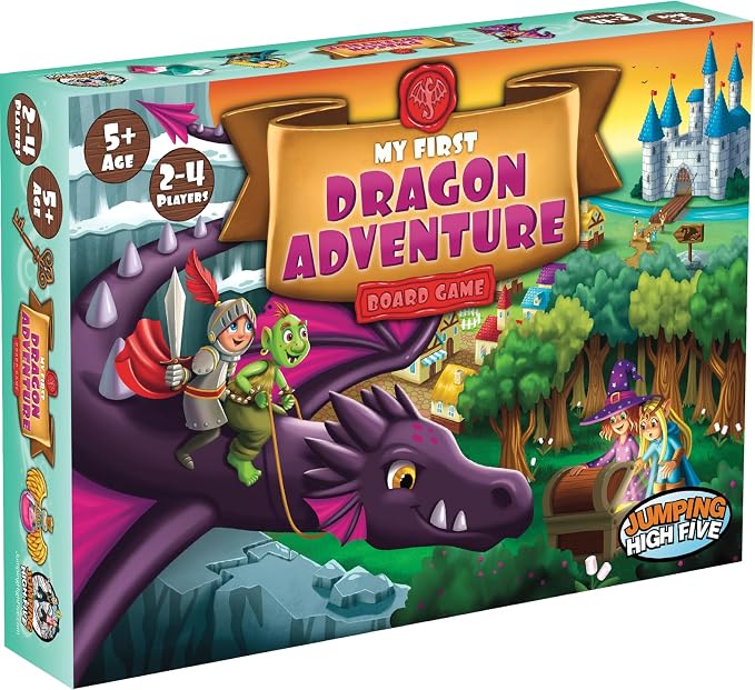 JH5 My First Dragon Adventure Board Game for Kids Ages 5+, Family Game | Introduction to fantasy adventure for kids. Easy to learn, exciting hands-on dragon fun, perfect for family game night.